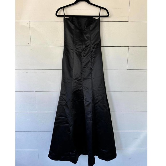 VINTAGE Jessica McClintock Gunne Sax 90s Formal tuxedo strapless gown Y2K - Picture 5 of 10